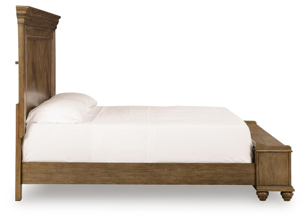 Karallin Medium Brown King Panel Storage Bed