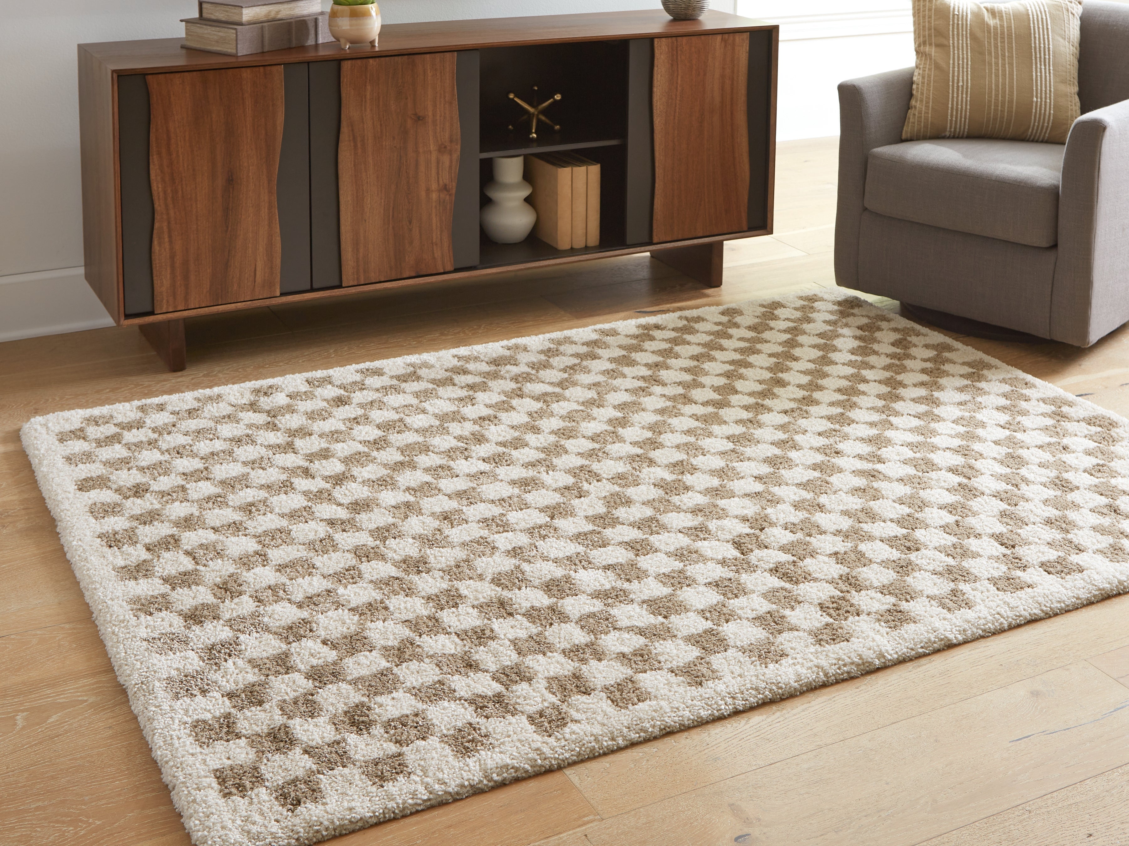 Karamen Taupe/Ivory Medium Rug