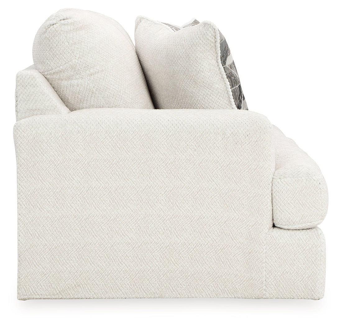 Karinne Linen Loveseat & Oversized Chair & Accent Ottoman