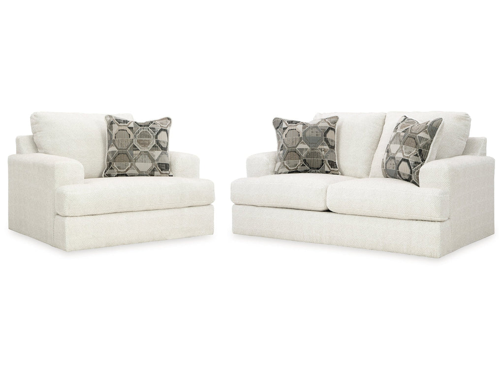 Karinne Linen Loveseat and Chair