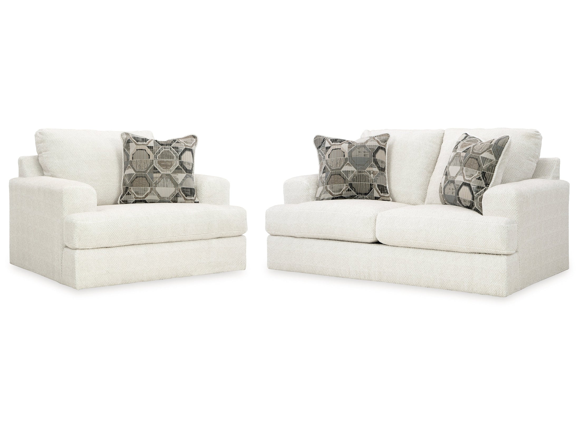 Karinne Linen Loveseat and Chair