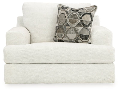 Karinne Linen Oversized Chair and Ottoman