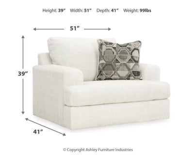 Karinne Linen Oversized Chair and Ottoman