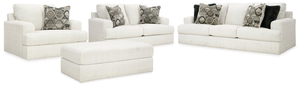 Karinne Linen Sofa, Loveseat, Chair and Ottoman