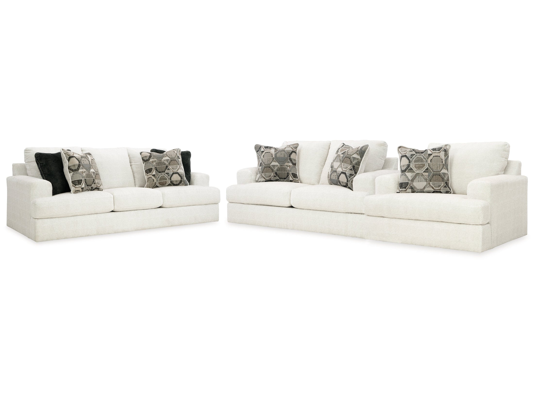 Karinne Linen Sofa, Loveseat and Oversized Chair
