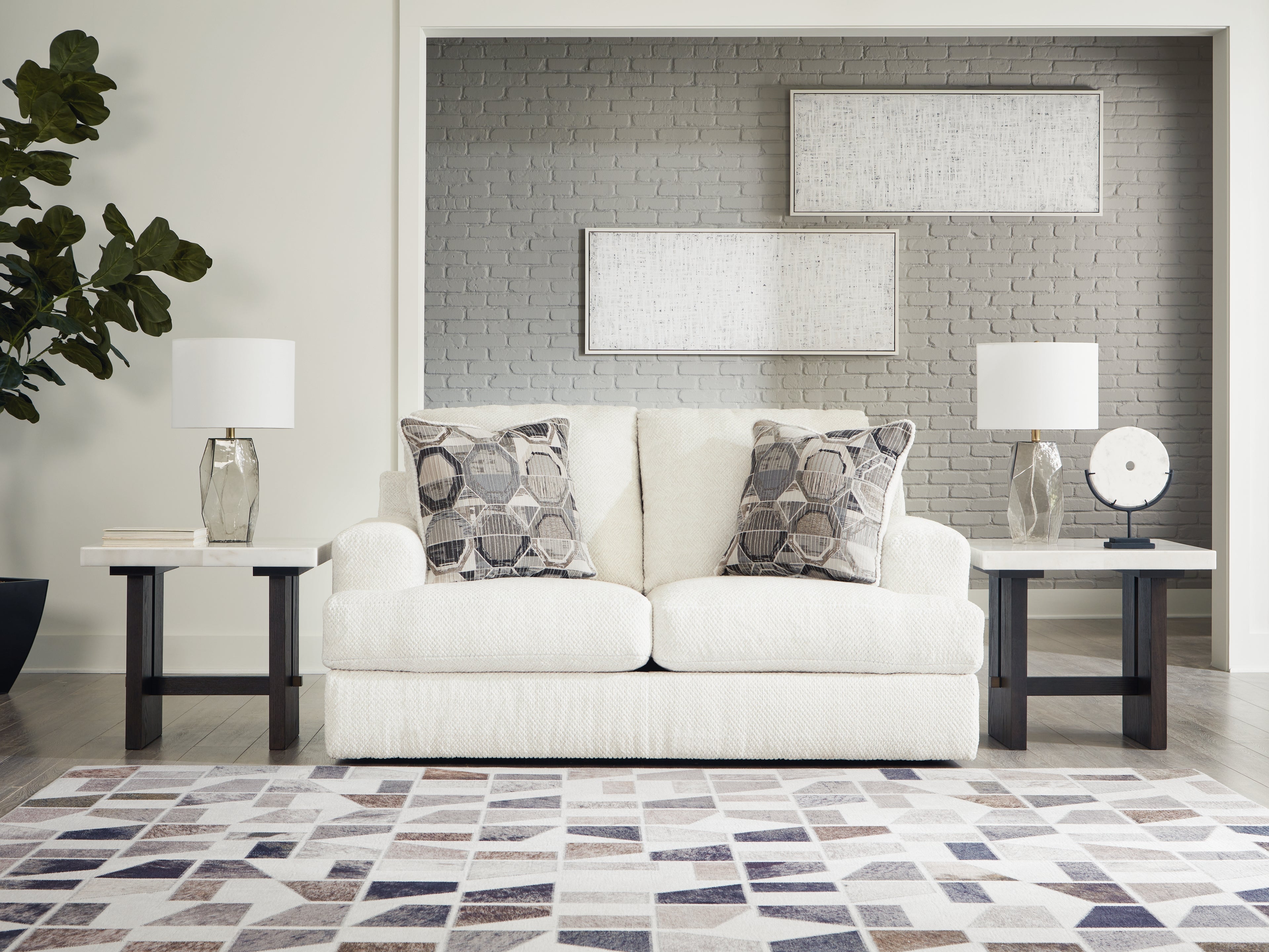Karinne Linen Sofa, Loveseat and Oversized Chair