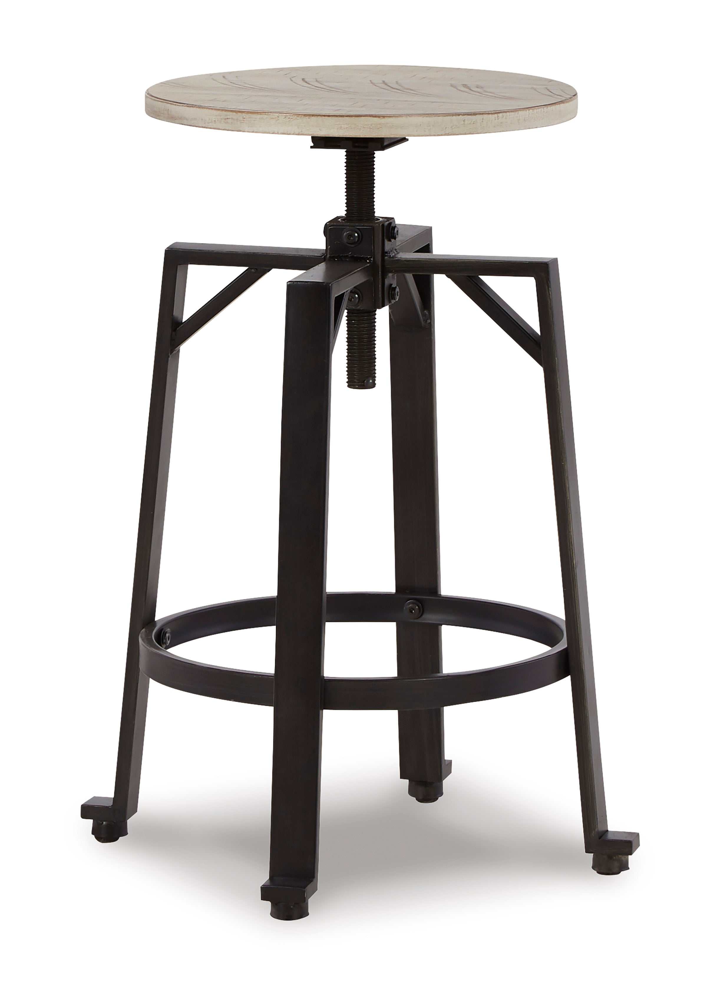 Karisslyn Whitewash/Black Counter Height Stool (Set of 2)