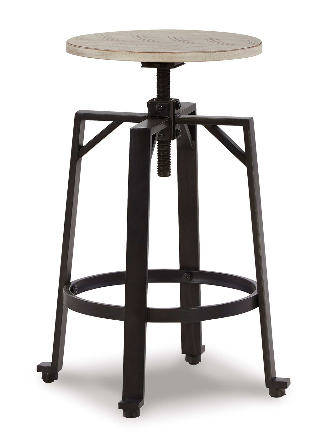 Karisslyn Whitewash/Black Counter Height Stool (Set of 2)