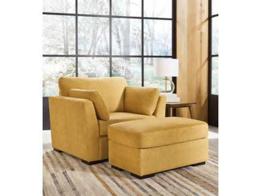 Keerwick Sunflower Oversized Chair and Ottoman