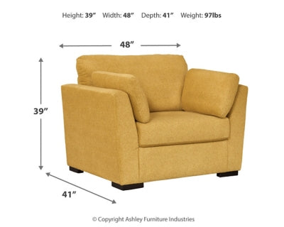 Keerwick Sunflower Oversized Chair and Ottoman