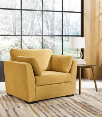 Keerwick Sunflower Oversized Chair and Ottoman
