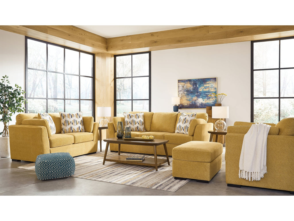 Keerwick Sunflower Sofa, Loveseat, Chair and Ottoman