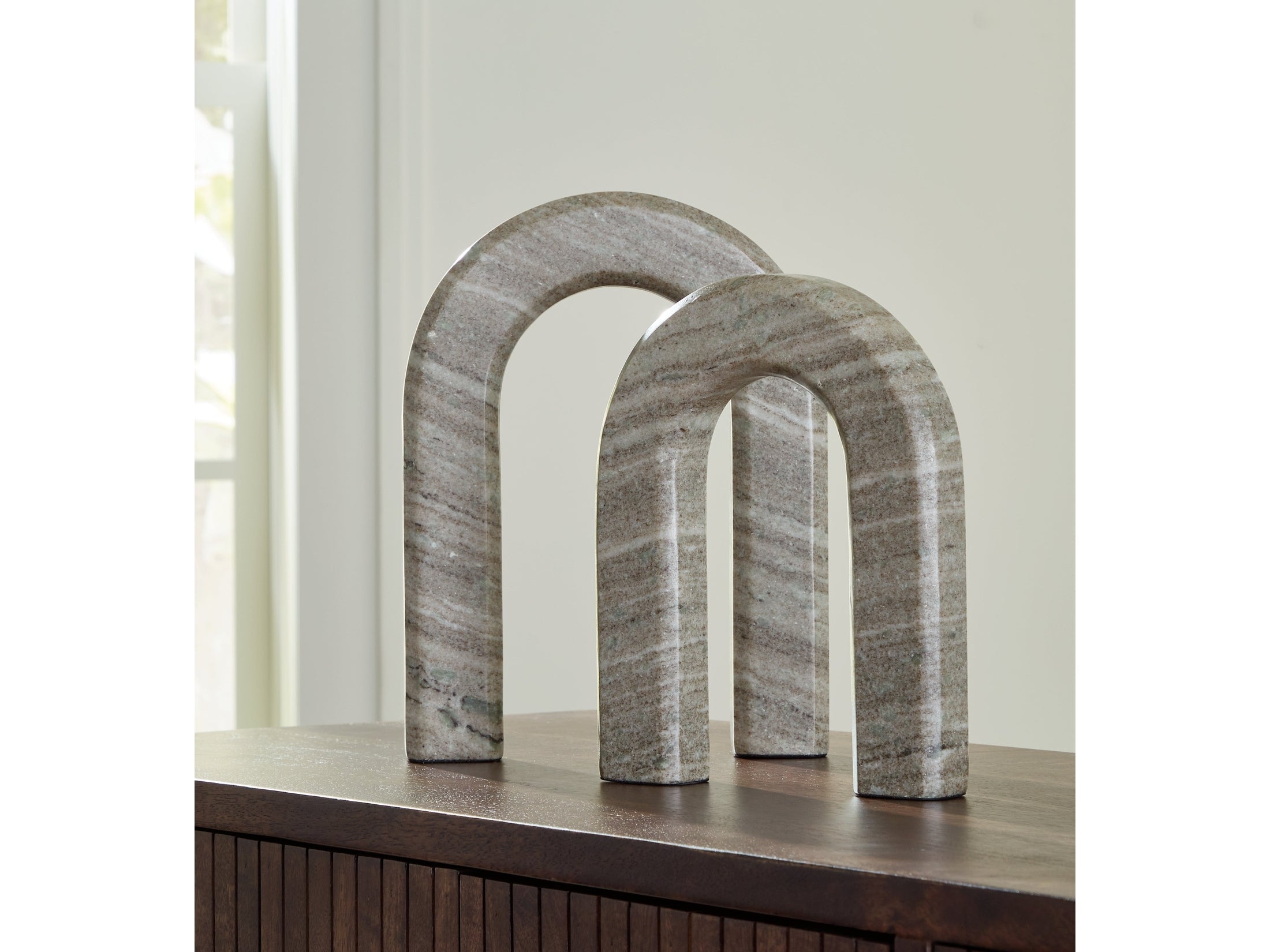 Keithton Taupe Sculpture Set (Set of 2)