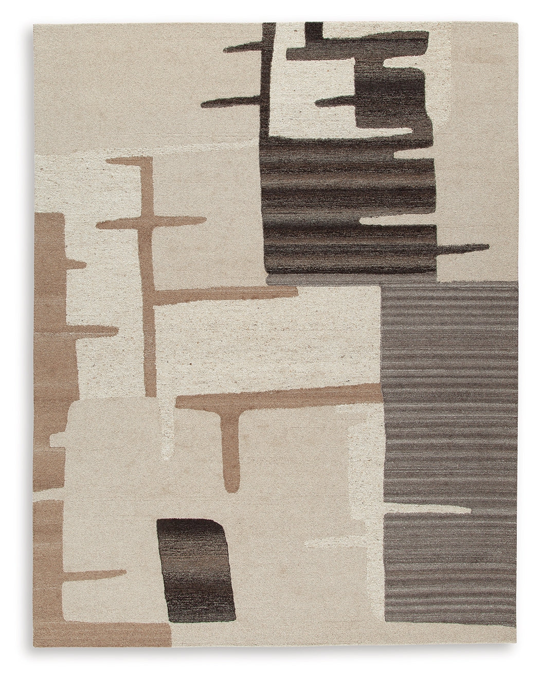 Kencher Beige/Brown Large Rug