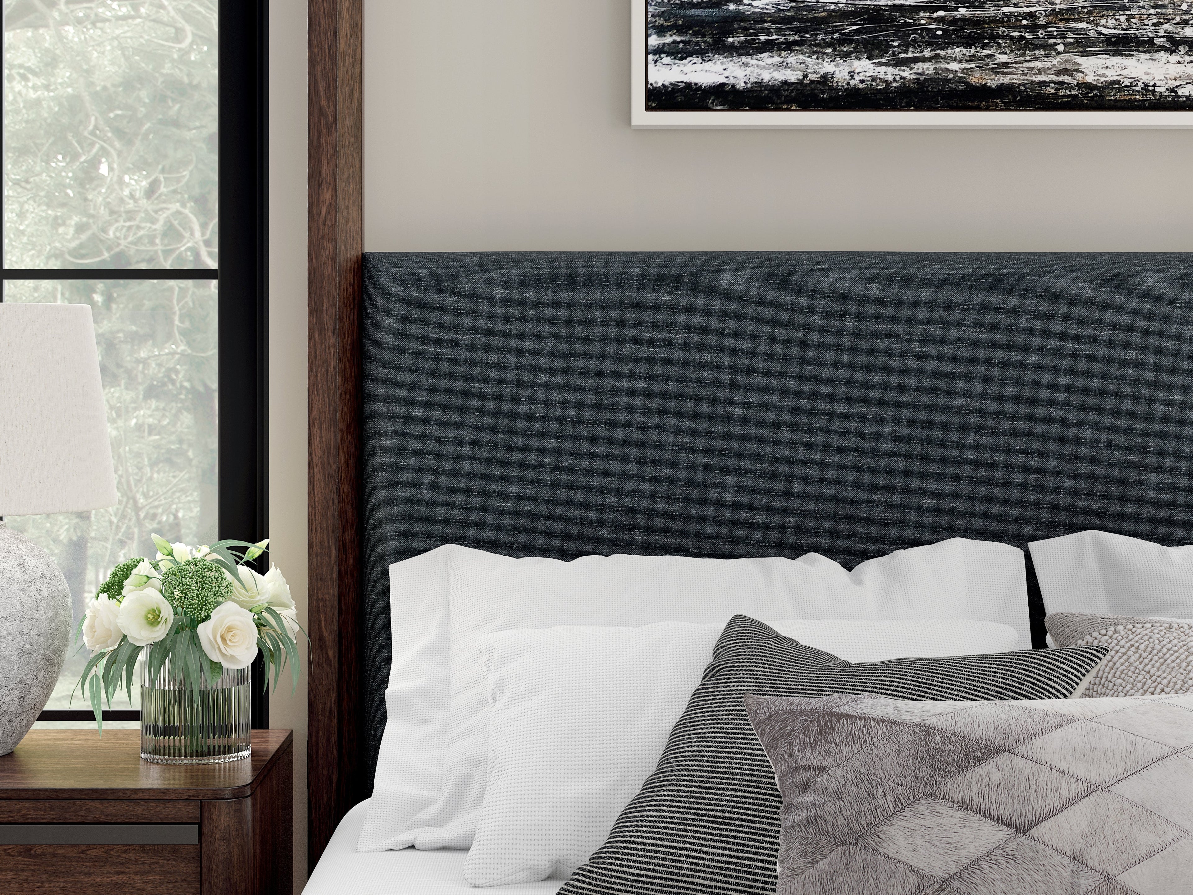 Kendamor Dark Brown California King Canopy Bed