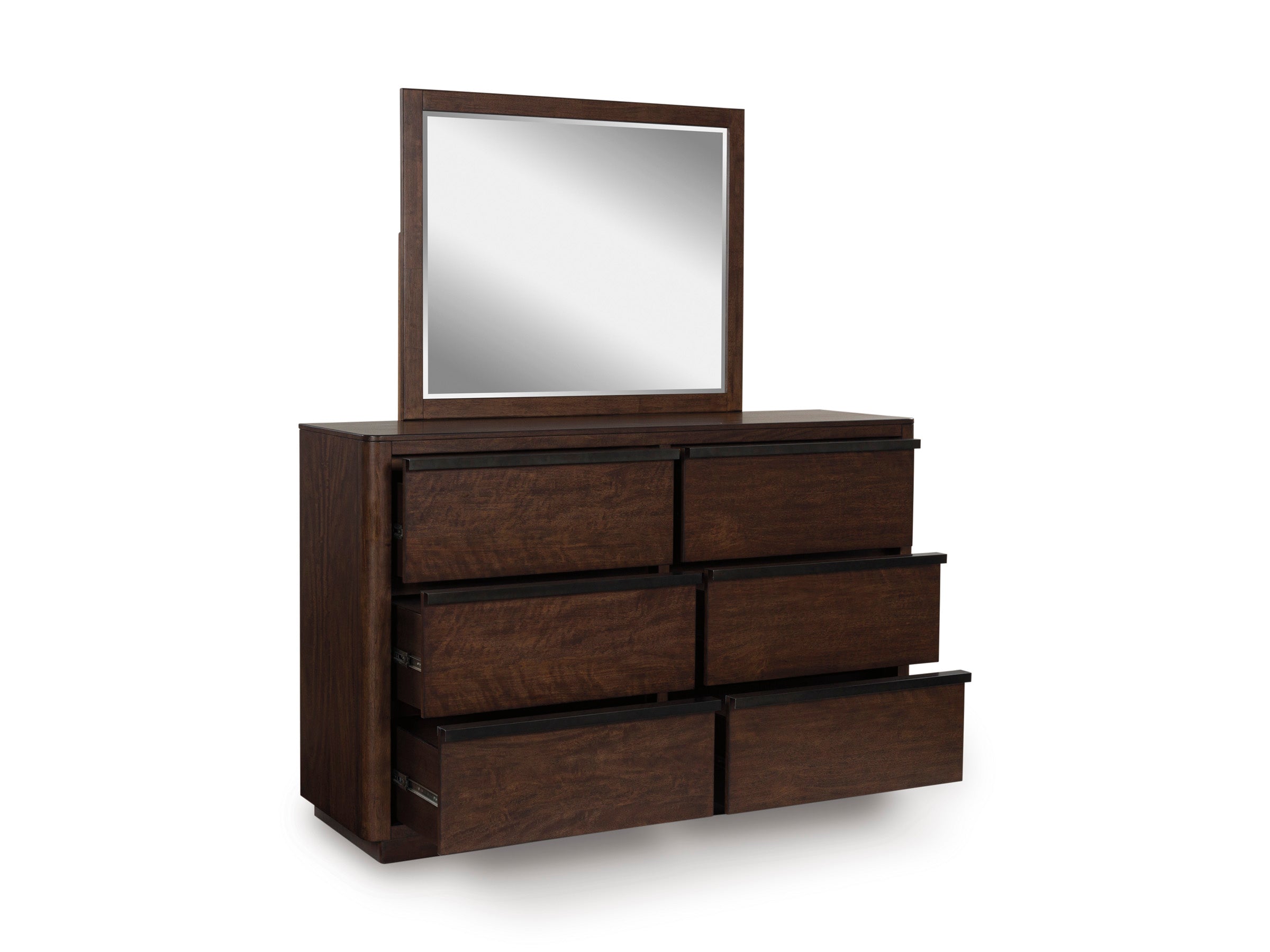 Kendamor Dark Brown Dresser & Mirror