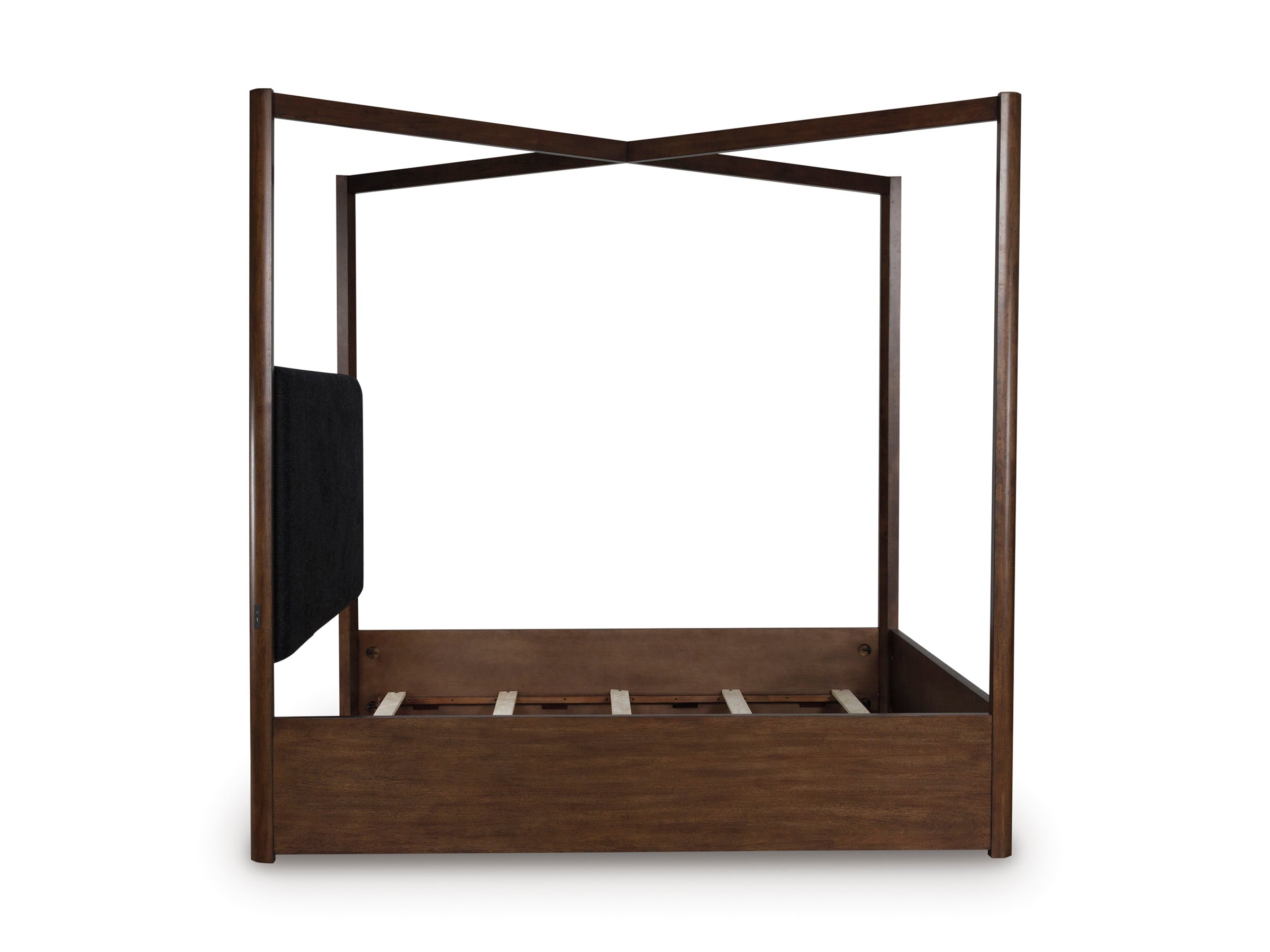 Kendamor Dark Brown King Canopy Bed