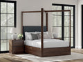 Kendamor Dark Brown Queen Canopy Bed