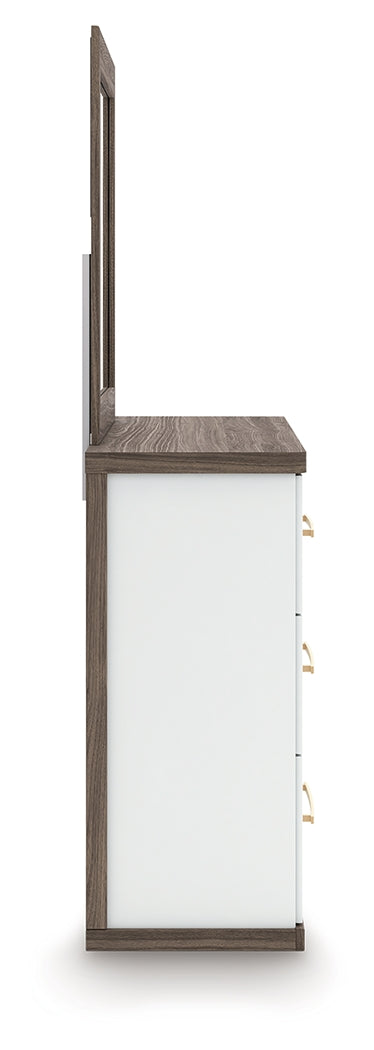 Kendanport Brown Dresser and Mirror