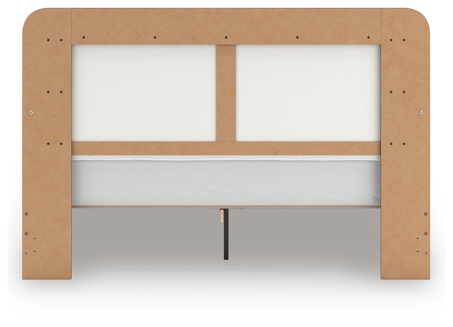 Kendanport Brown/White King Upholstered Bed, Dresser and Mirror
