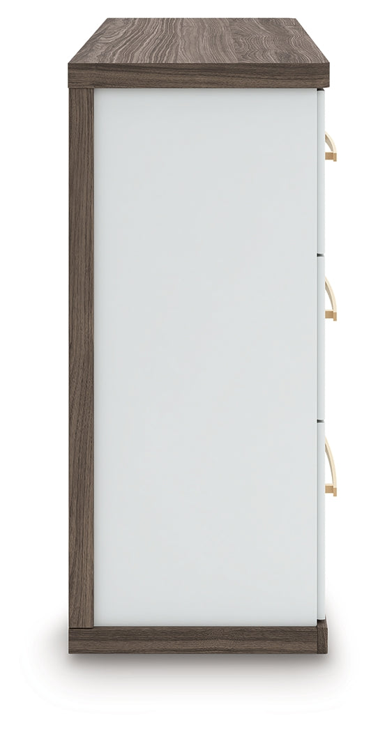 Kendanport Brown/White Six Drawer Dresser