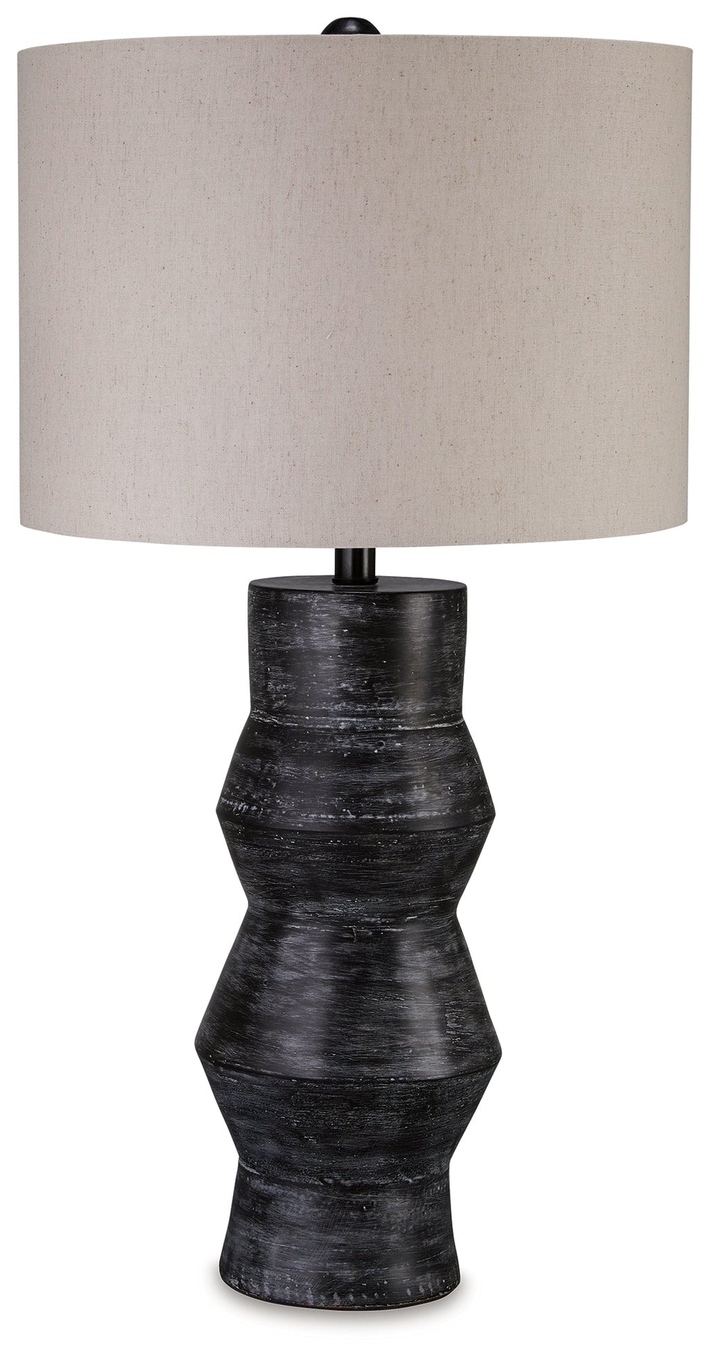 Kerbert Distressed Black 2-Piece Lamp Set