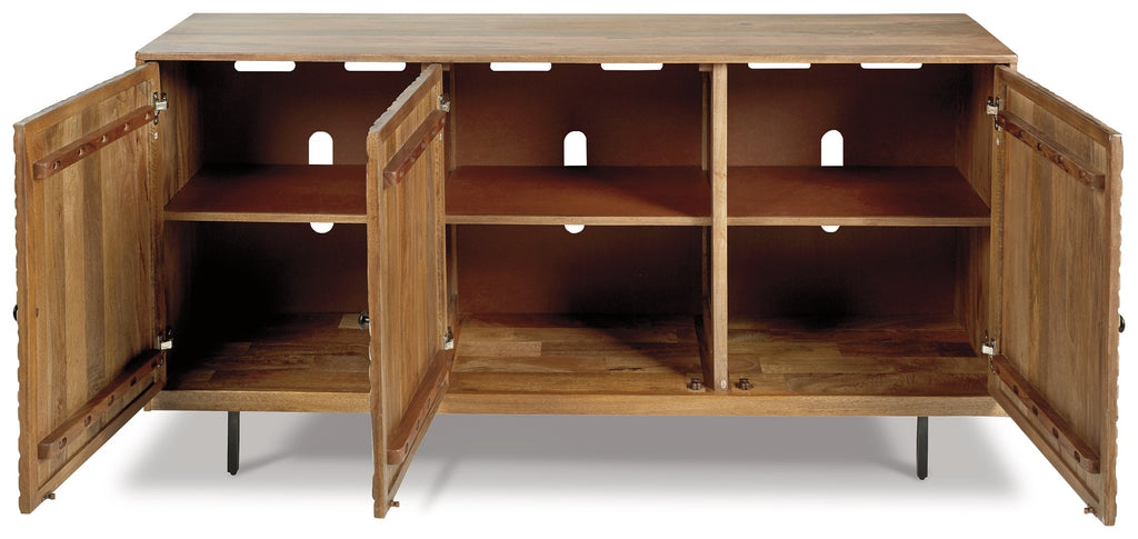 Kerrings Brown/Black/White Accent Cabinet