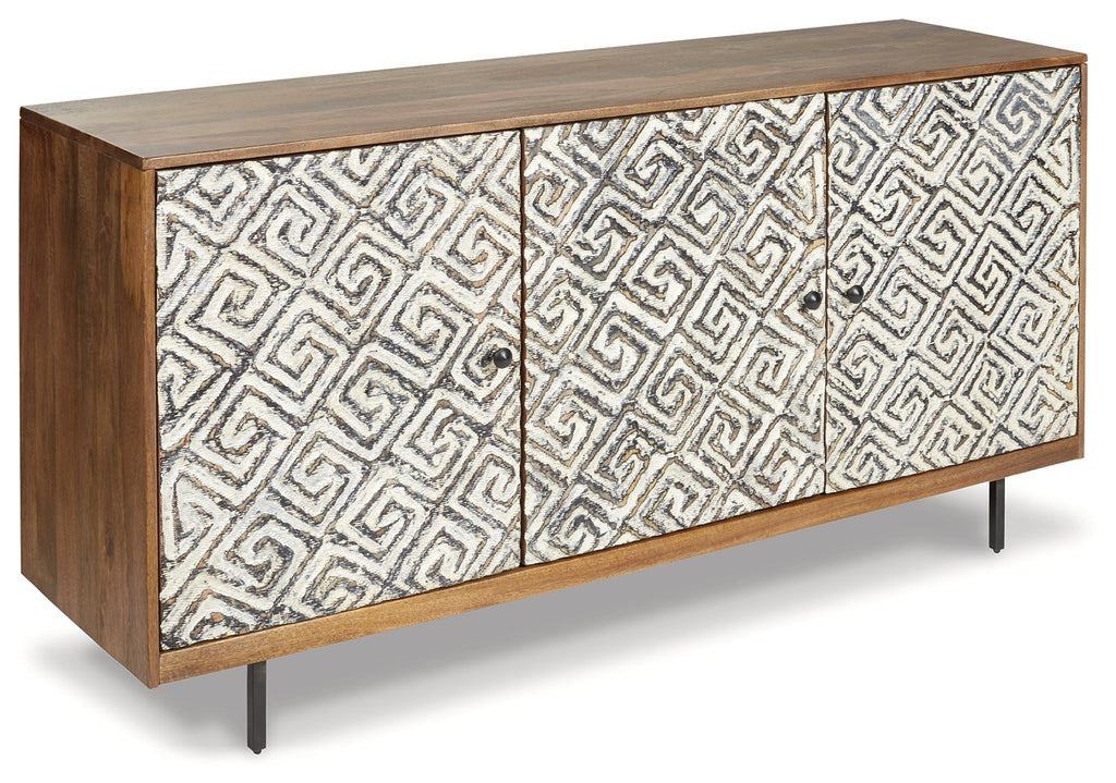 Kerrings Brown/Black/White Accent Cabinet