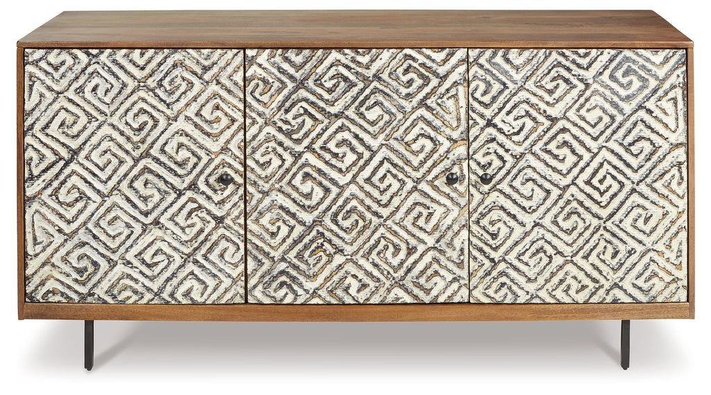Kerrings Brown/Black/White Accent Cabinet