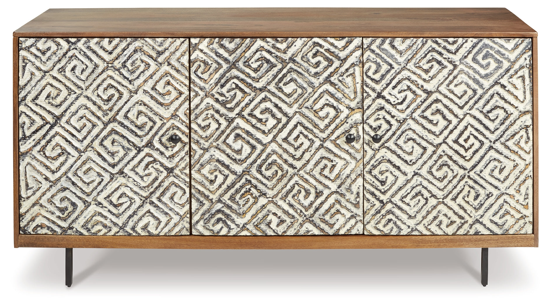 Kerrings Brown/Black/White Accent Cabinet