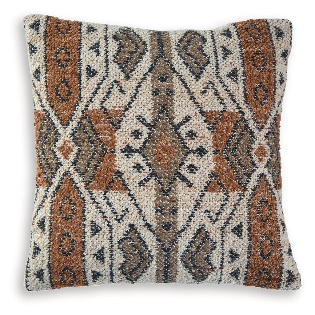 Kierenworth Sienna/Ivory/Black Pillow (Set of 4)