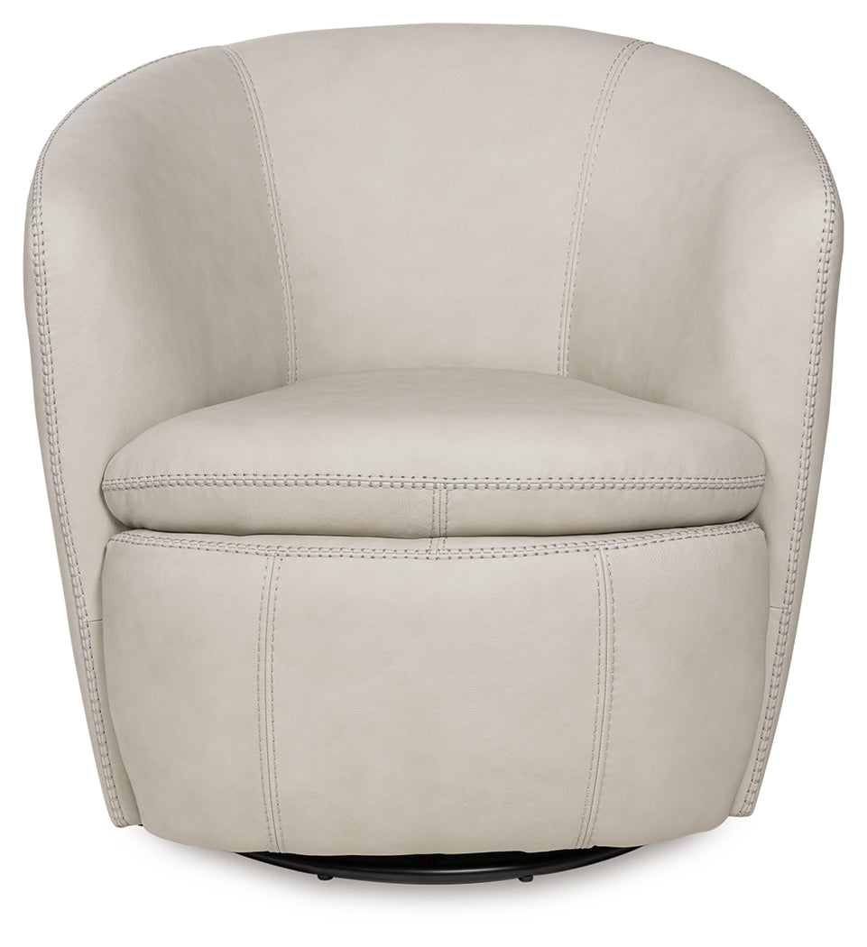 Kierreys Bone Swivel Accent Chair