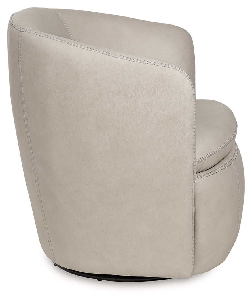 Kierreys Bone Swivel Accent Chair