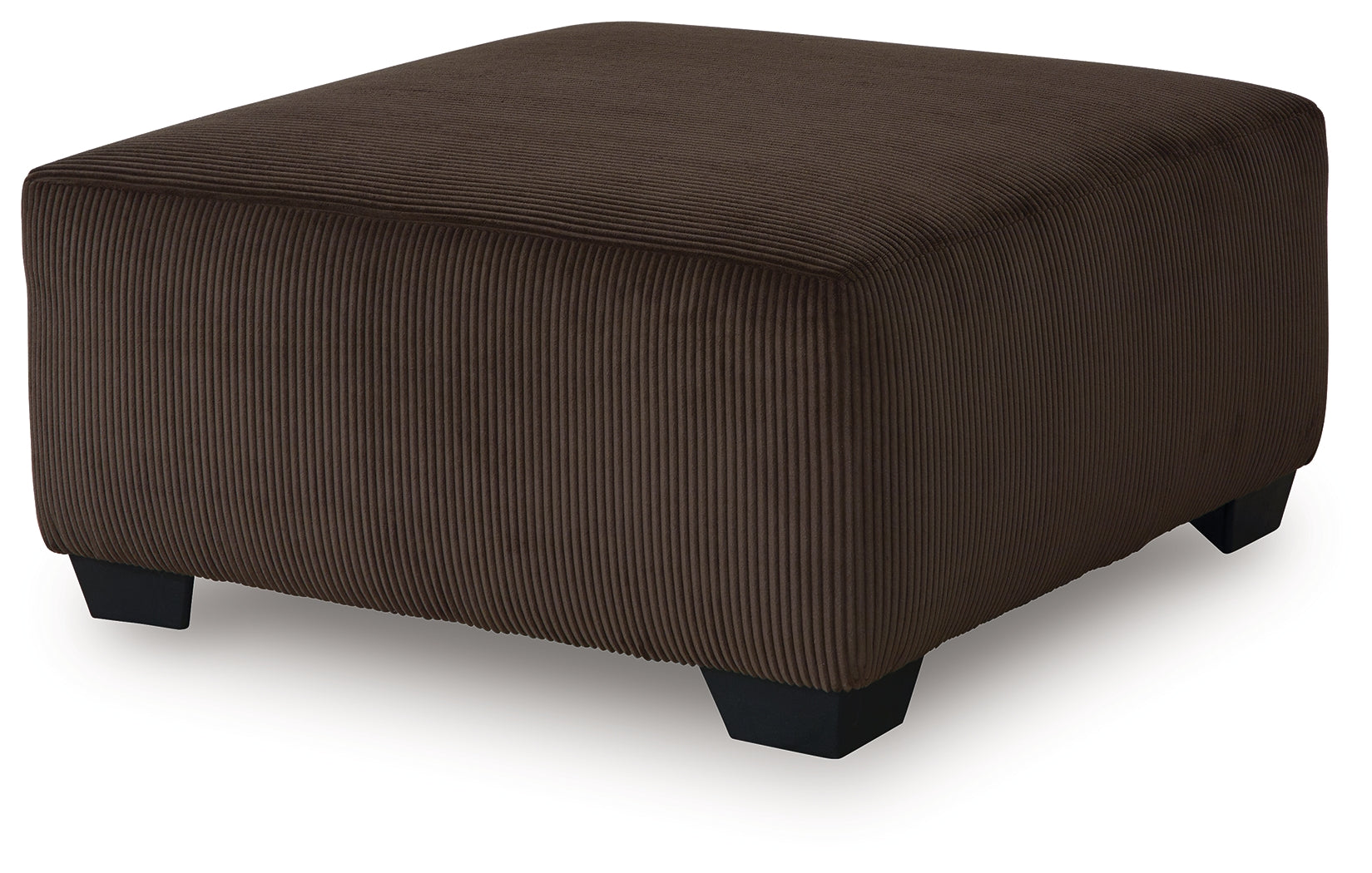 Kimlee Chocolate 3-Piece Sectional and Ottoman