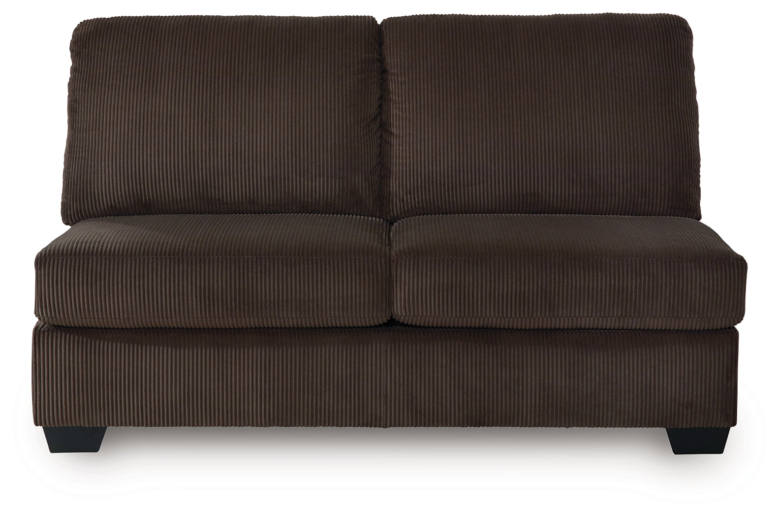 Kimlee Chocolate 3-Piece Sectional and Ottoman