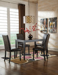 Kimonte Dark Brown Dining Table and 4 Chairs