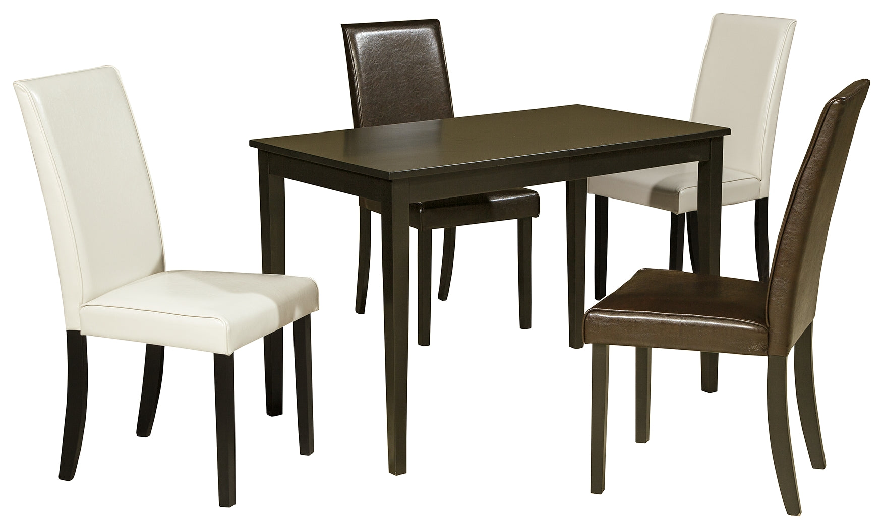 Kimonte Ivory Dining Table with 4 Chairs