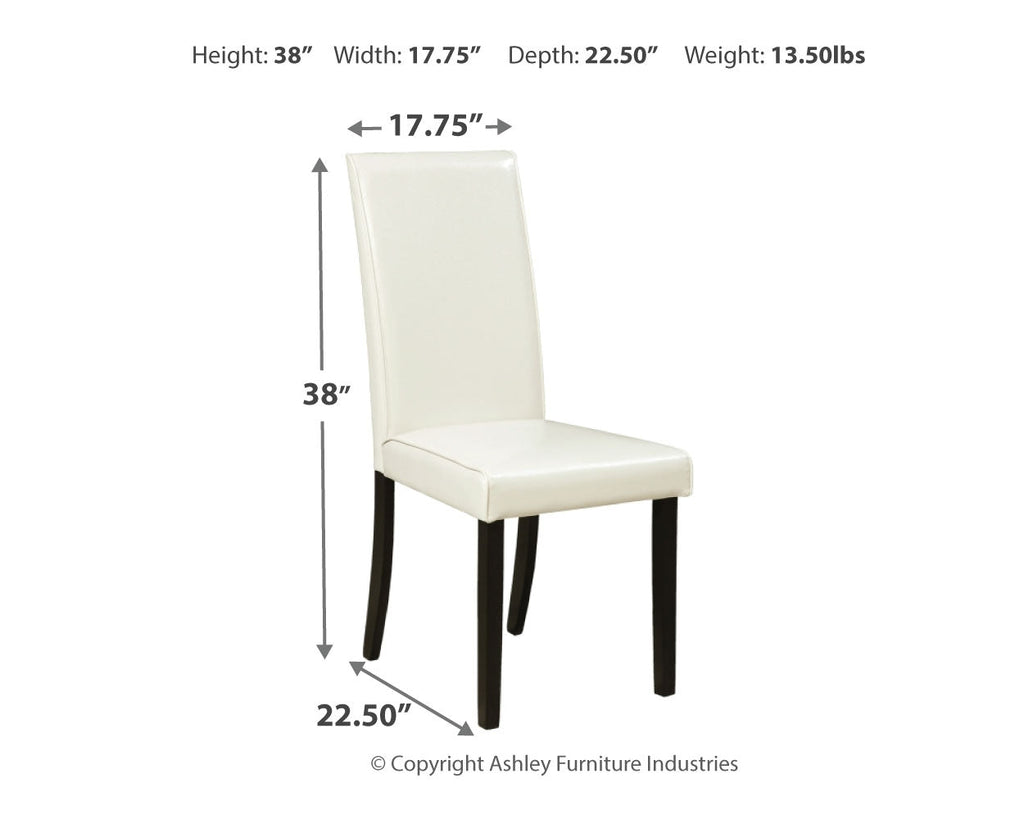 Kimonte Ivory Dining Table with 4 Chairs