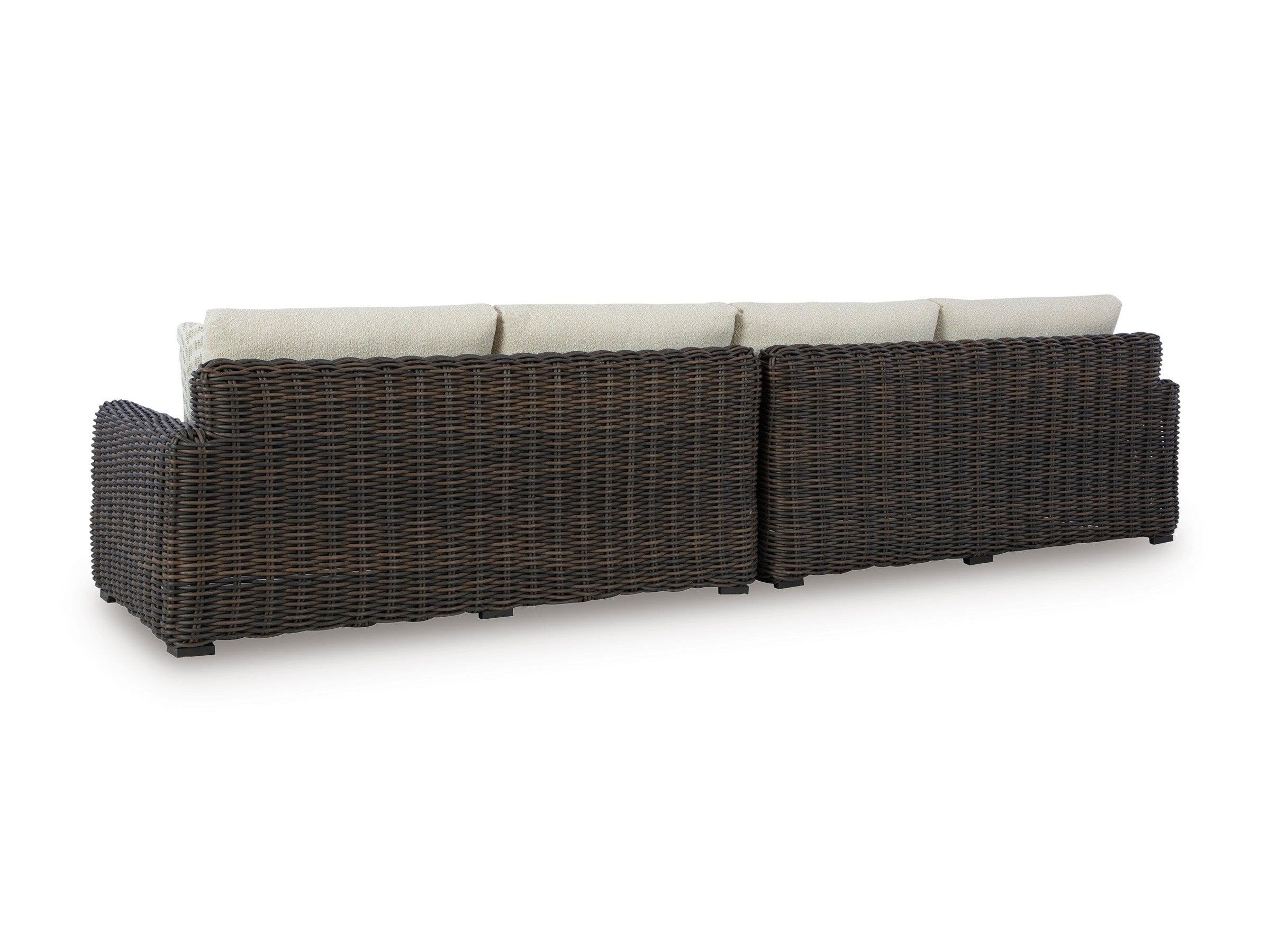 Kimora Beige/Dark Brown 4-Piece Outdoor Sectional