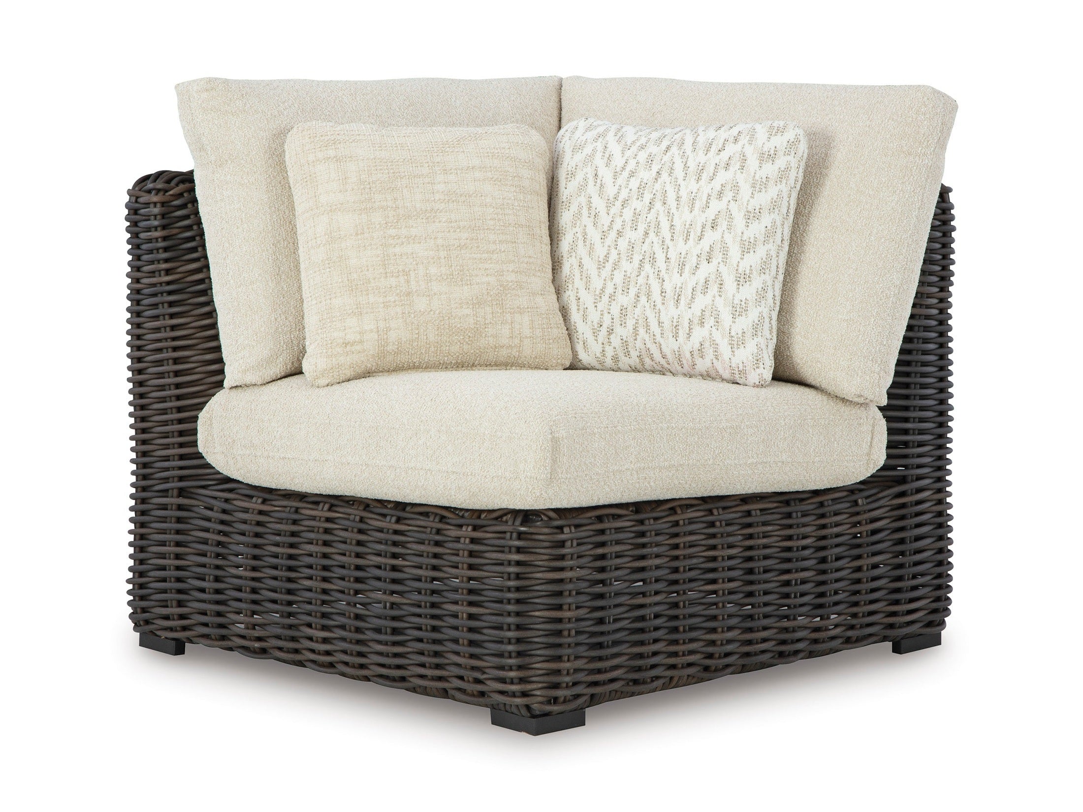 Kimora Beige/Dark Brown 4-Piece Outdoor Sectional