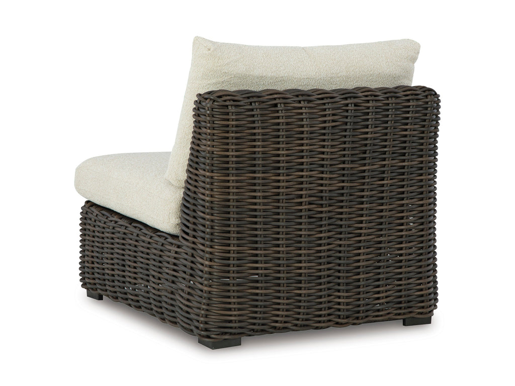Kimora Beige/Dark Brown 4-Piece Outdoor Sectional