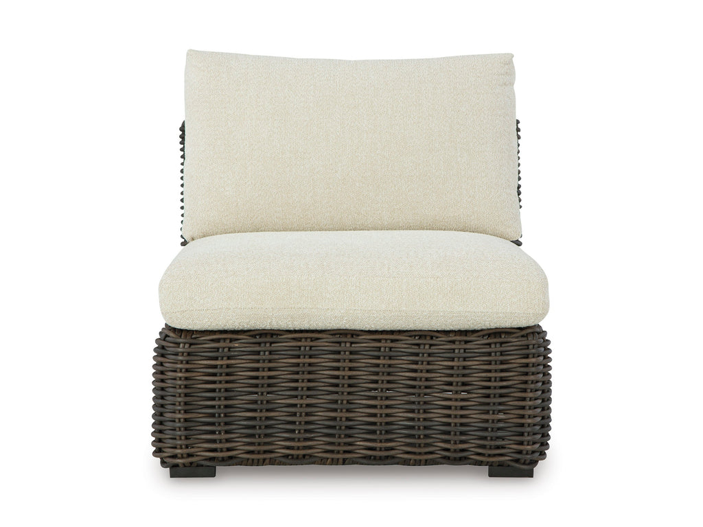 Kimora Beige/Dark Brown 4-Piece Outdoor Sectional
