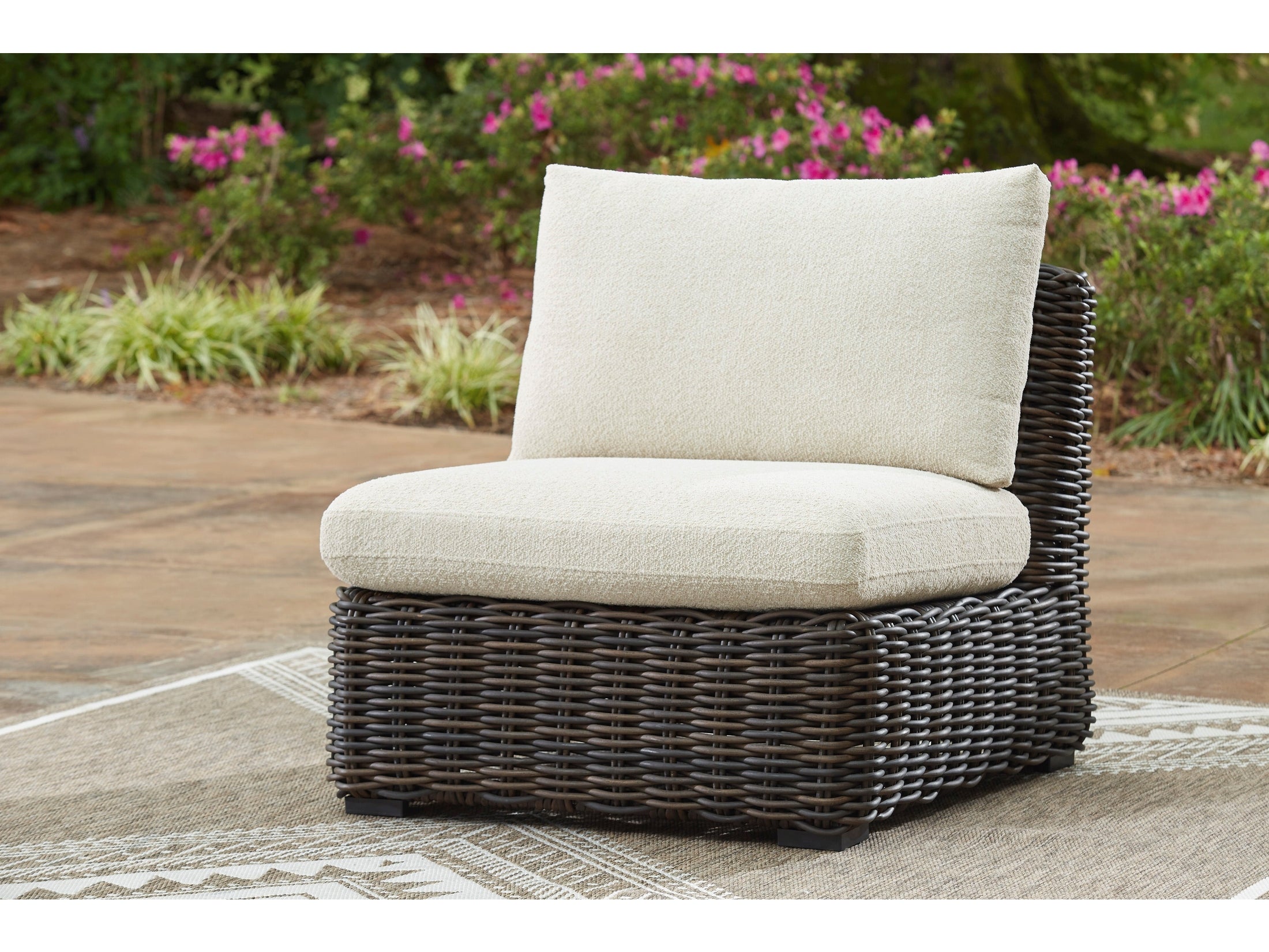 Kimora Beige/Dark Brown 4-Piece Outdoor Sectional