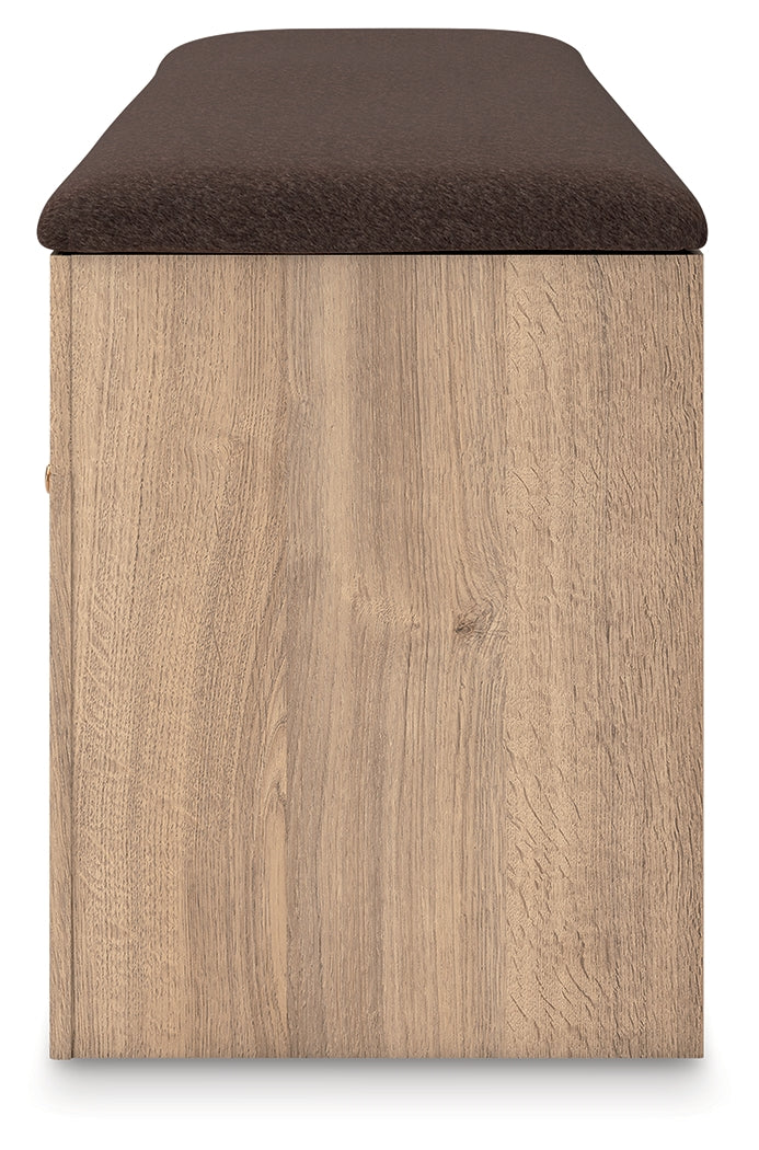 Kinlanni Tan/Brown Bedroom UPH Storage Bench