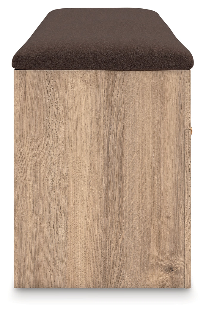 Kinlanni Tan/Brown Bedroom UPH Storage Bench