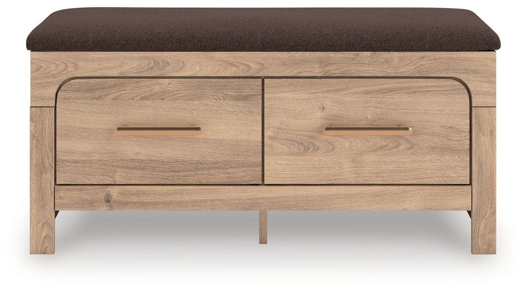 Kinlanni Tan/Brown Bedroom UPH Storage Bench