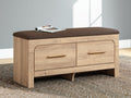 Kinlanni Tan/Brown Bedroom UPH Storage Bench