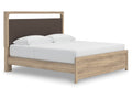 Kinlanni Tan King Upholstered Platform Bed