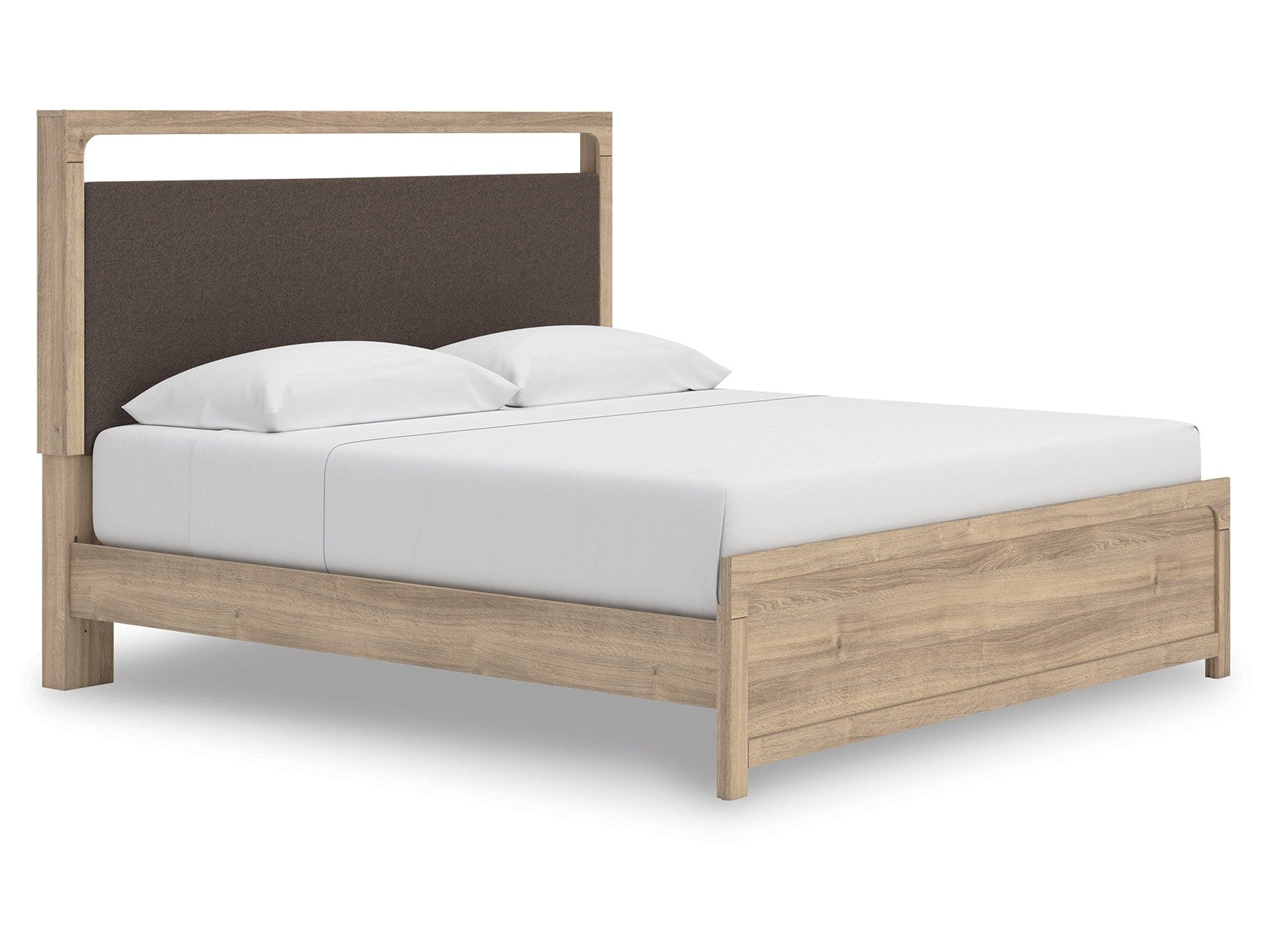 Kinlanni Tan King Upholstered Platform Bed