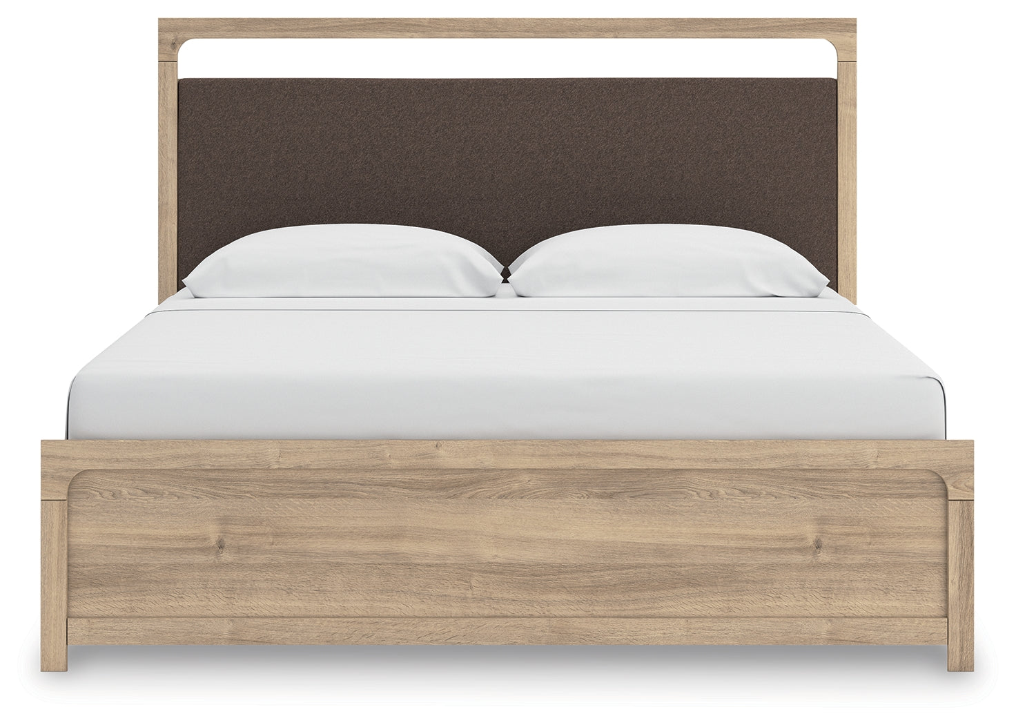 Kinlanni Tan King Upholstered Platform Bed